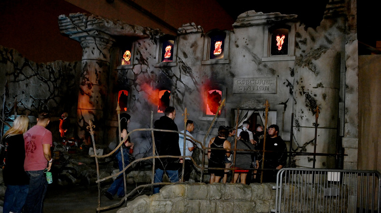 People lined up for Halloween Horror Nights Opening Night Event at Universal Studios Hollywood