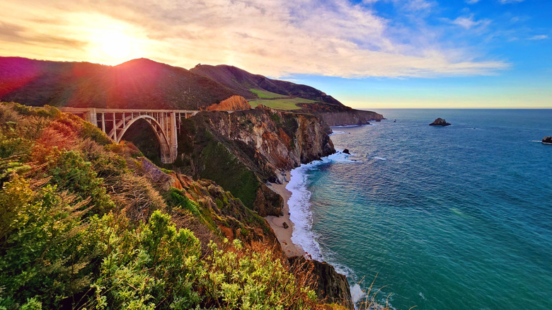 The Bixby Canyon Bridge in Big Sur, California.