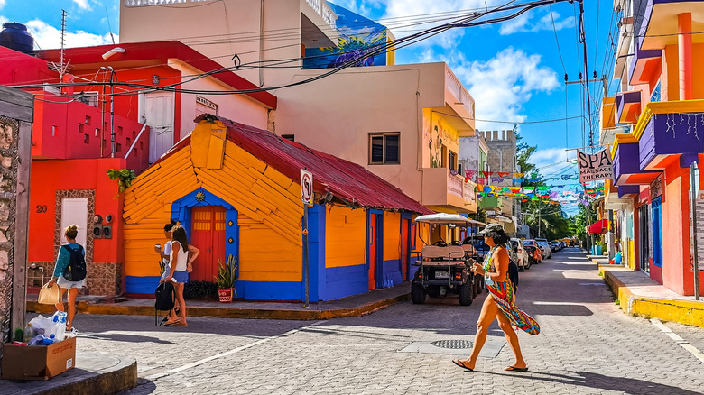 Person walking on Isla Mujeres