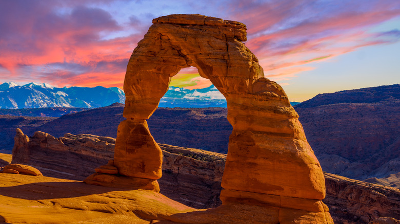 Arches National Park in Utah during sunset