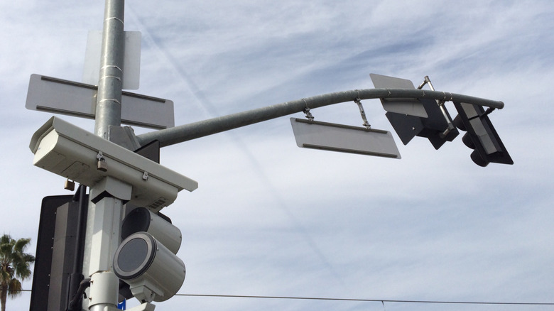 Street light with traffic camera