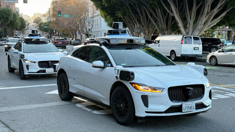 Self driving Waymo car in California