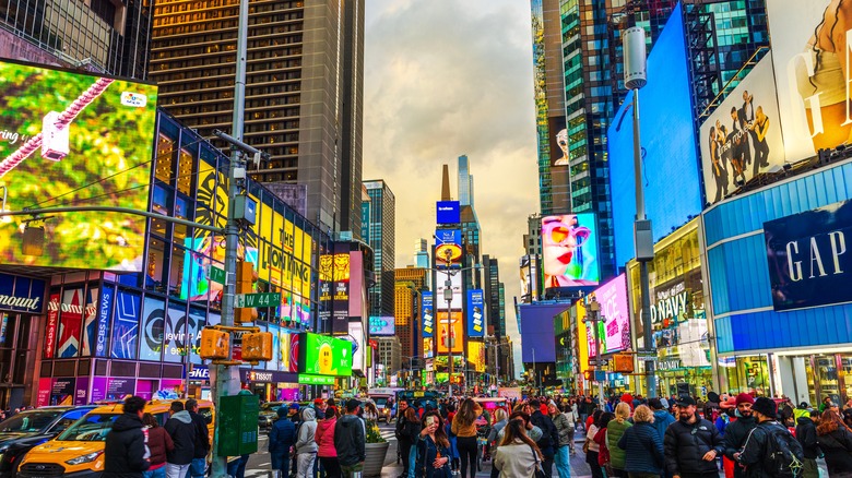 View of Times Square in the daytime