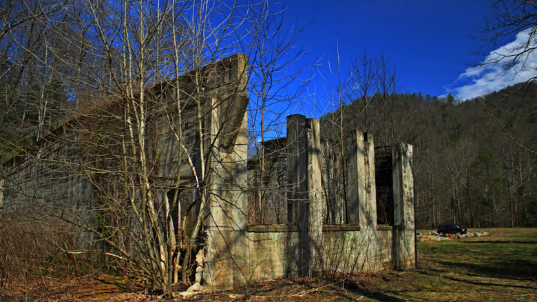 The eerie ruins of the United Mills Company in Mortimer, North Carolina