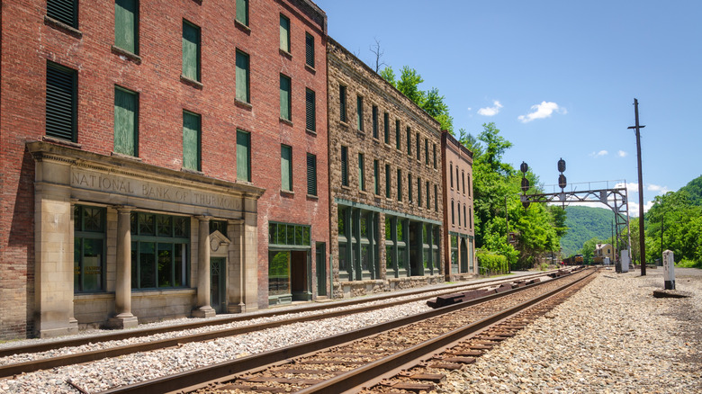 A strip of restored buildings in Thurmond