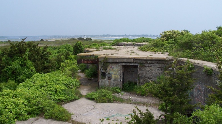 Ruins of Fort Mansfield on Napatree Point, Rhode Island