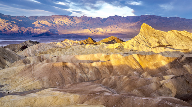 The slopes of Zabriskie Point at sunrise in Death Valley National Park in California, United States