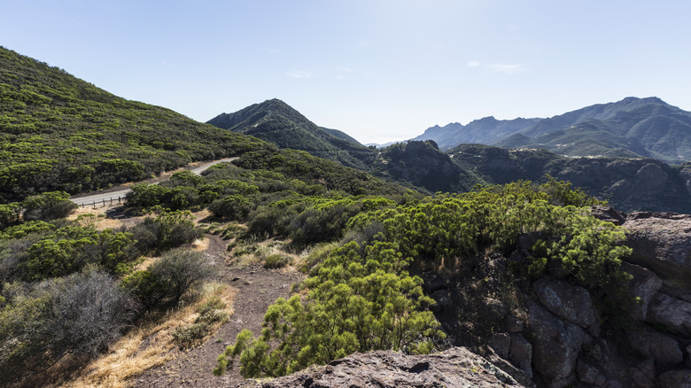 View towards Yerba Buena Road and Boney Mountain Wilderness Area in the Santa Monica Mountains National Recreation Area