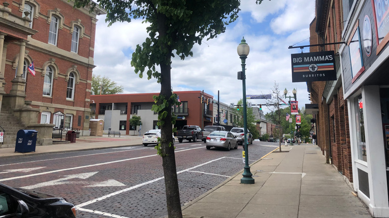 The downtown district of Athens, Ohio