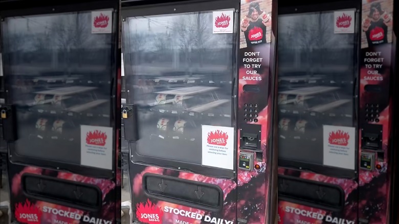 The vending machine outside of Jones Bar-B-Q
