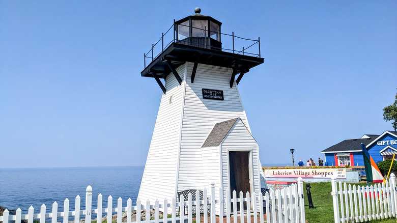 Olcott Lighthouse by Lake Ontario in Olcott, New York