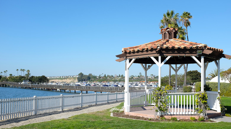 The gazebo at Newport Dunes Waterfront Resort and Marina