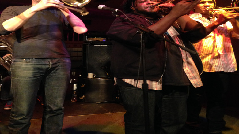 Band performing live at Stuart's Opera House