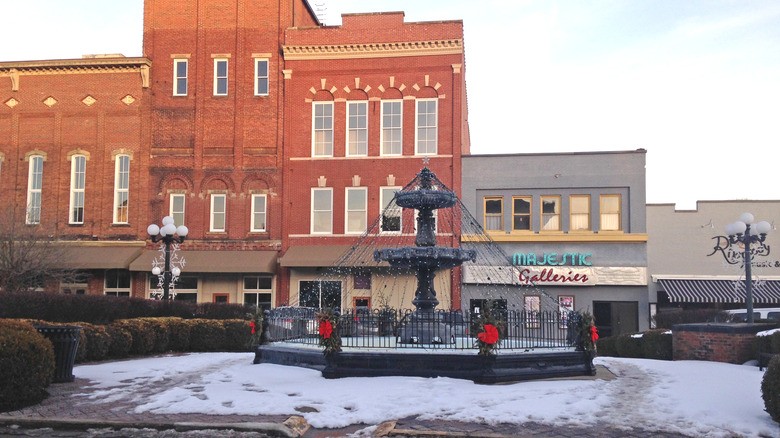 Public square in Nelsonville, Ohio