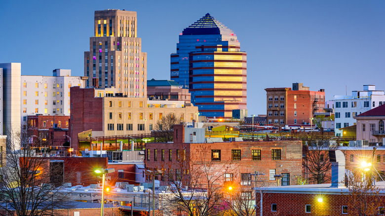 Durham downtown skyline