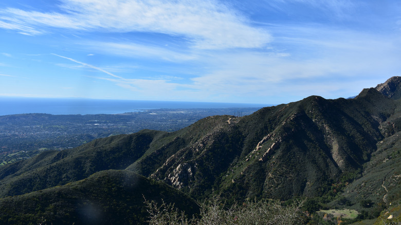A view of the canyon and Pacific Ocean