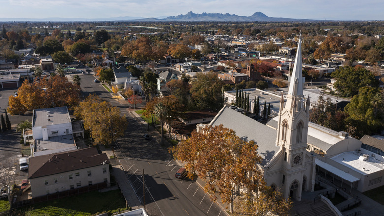 Aerial of Marysville, California