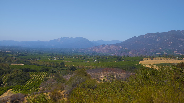 moutntain town of Ojai, California with gorgeous scenery