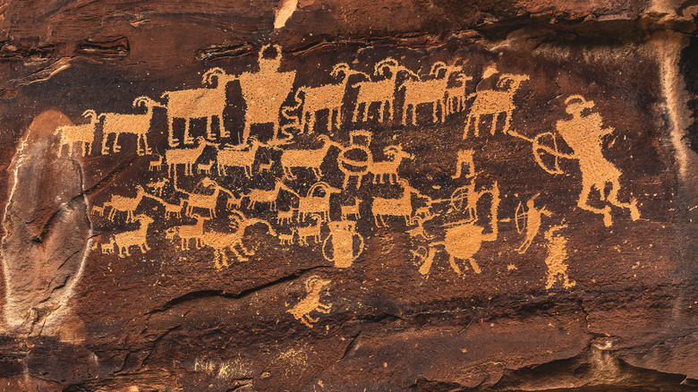 Ancient rock drawings