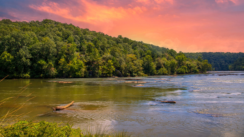 The Chattahoochee River at sunset