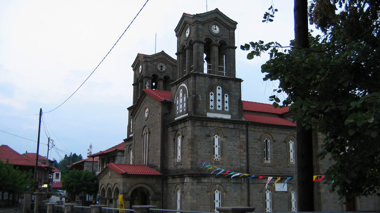 Exterior of Church of Agia Paraskevi in Ano Chora