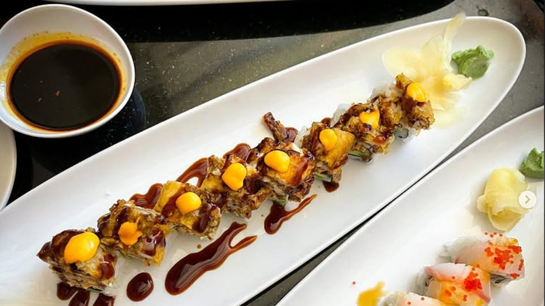 Sushi plates at Nabuki