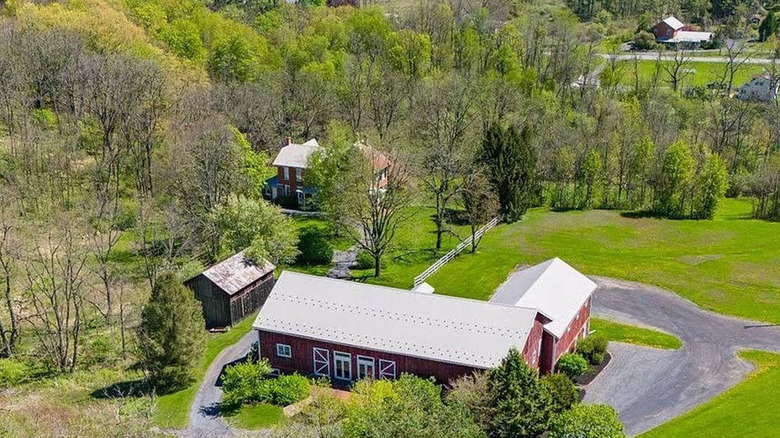 Aerial view of the Historic General Potter Farm in Spring Mills, Pennsylvania