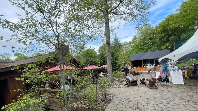 Patio of Seven Mountains Wine Cellars in Spring Mills, Pennsylvania