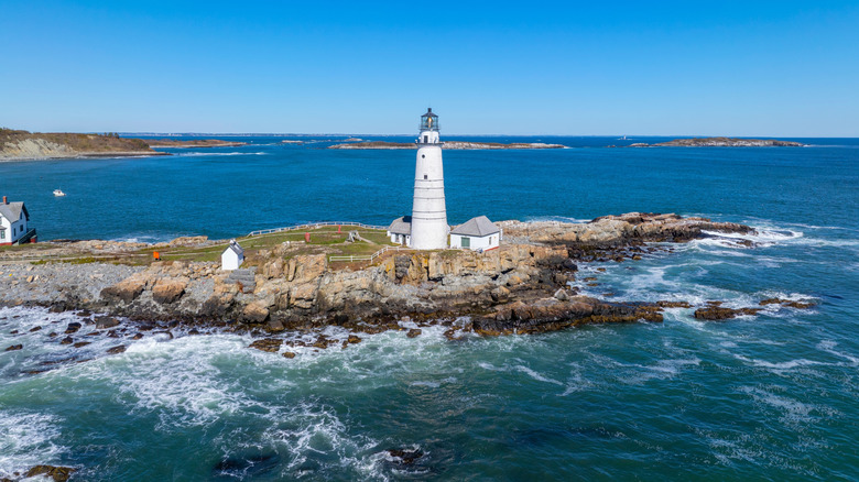 Boston Lighthouse on Little Brewster Island, Boston