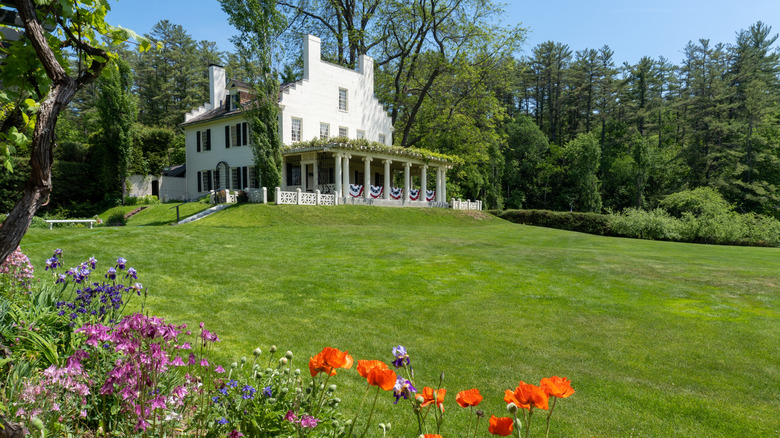 Lawn of Saint-Gaudens National Historic Site in Cornish in spring.