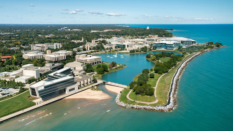 Northwestern University campus in Evanston, Illinois