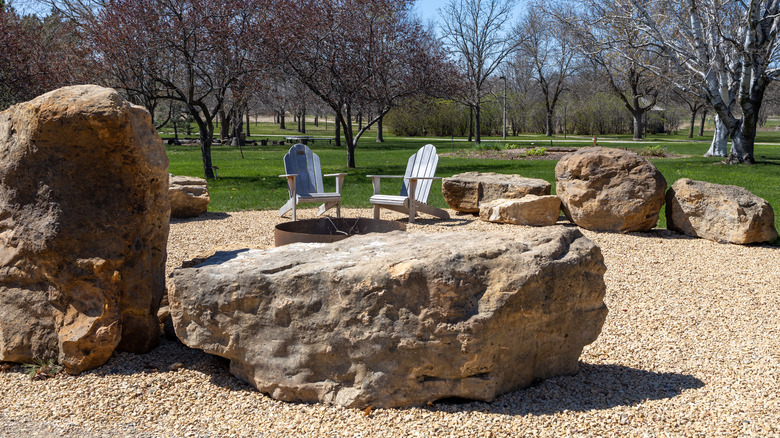 A rock garden at The Arboretum at Gustavus Adolphus College