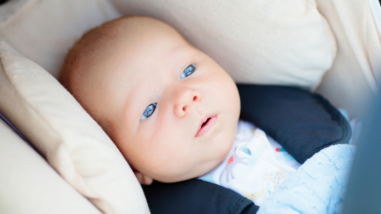Infant in a car seat