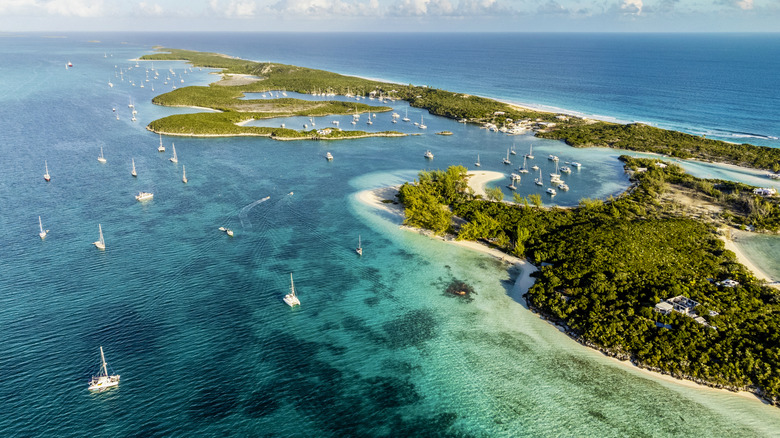 A coastline in the Bahamas