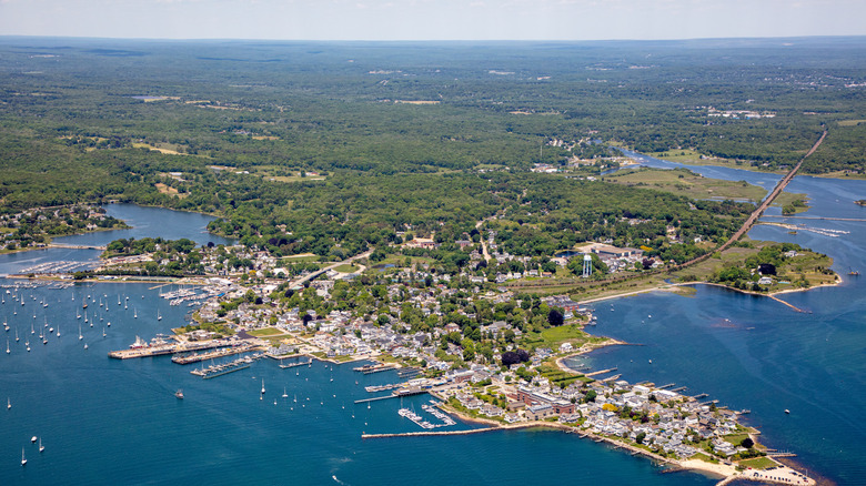 Aerial view of Stonington, CT