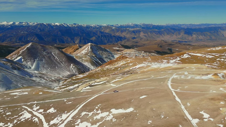 4x4 driving to summit of Mount Patterson