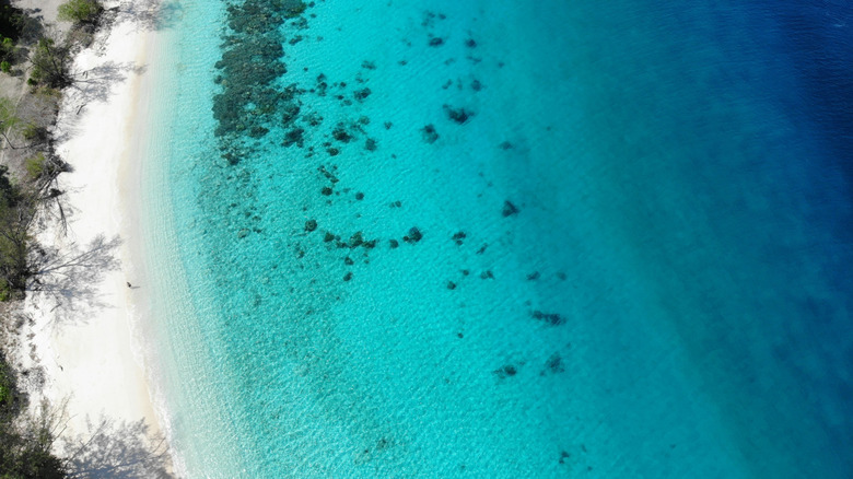 White beach and shoreline of Jaco Island, Timor-Leste