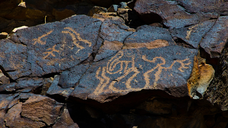 Petroglyphs at Mount Irish in Hiko, Nevada