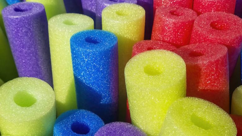 Pool noodles of all different colors