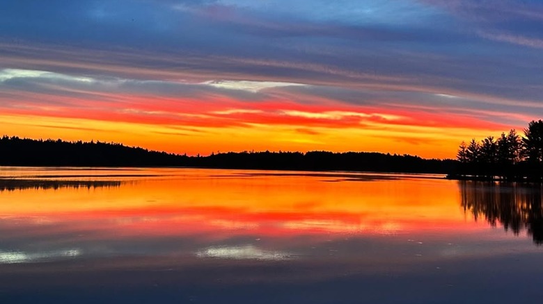 Crane Lake, Minnesota, at sunset.