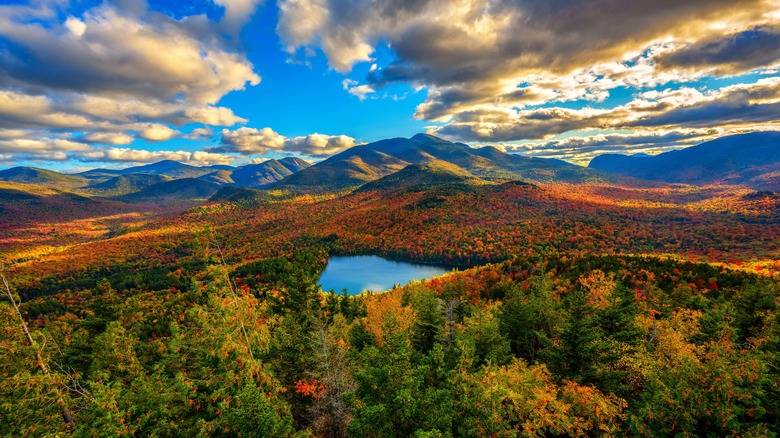 A scenic view of the Adirondack mountains