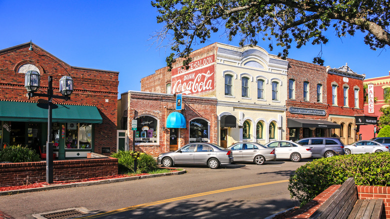 Historic brick buildings on Amelia Island