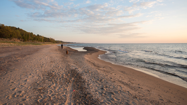 Weko Beach at sunset in Bridgman, Michigan