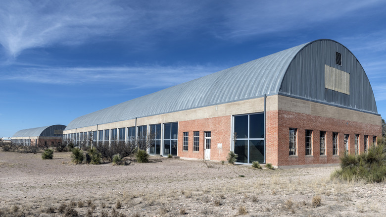 Headquarters building of the Chinati Foundation, or La Fundacion Chinati, a contemporary art museum in Marfa, Texas