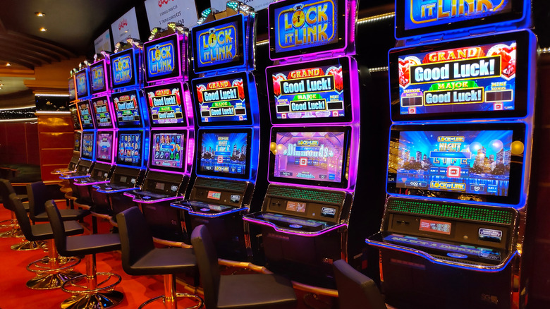 View of the casino and gaming tables inside the MSC Fantasia