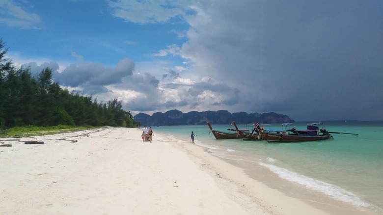 Ominous stormclouds approach on Poda Isalnd, near Krabi.