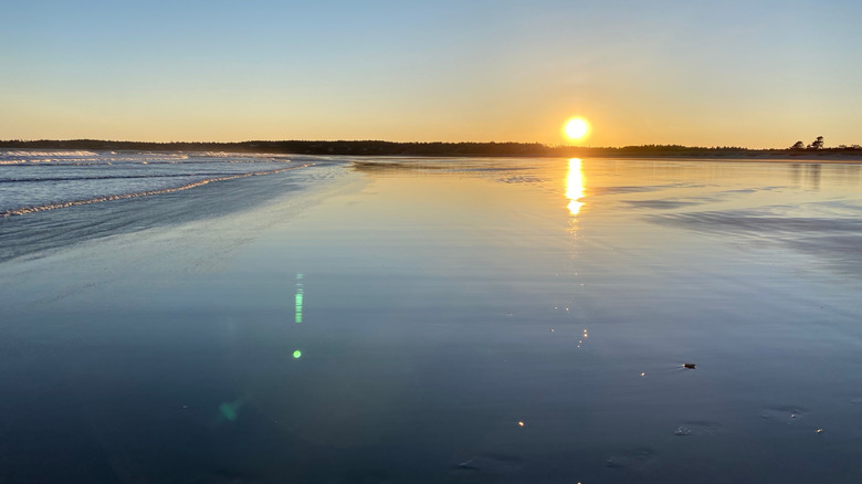 View of Seawall Beach near Morse Mountain, Maine