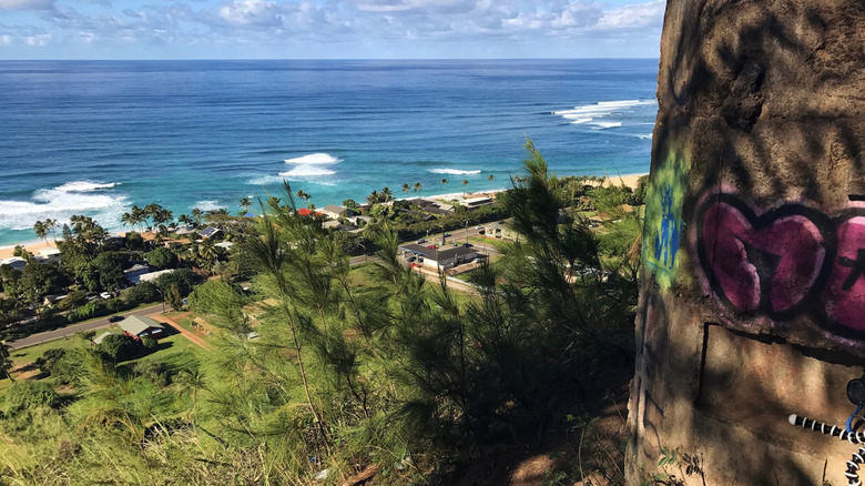 a view from the 'euhukai pillbox over Banzai in Hawaii