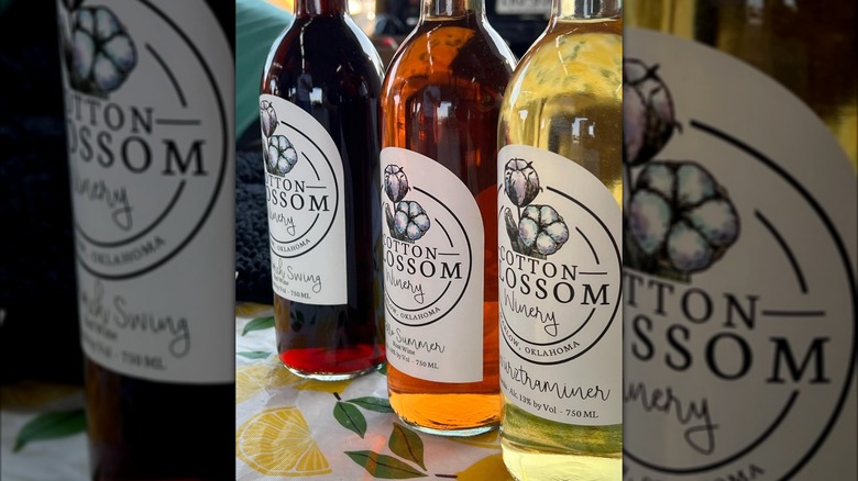 Three Cotton Blossom Winery bottles