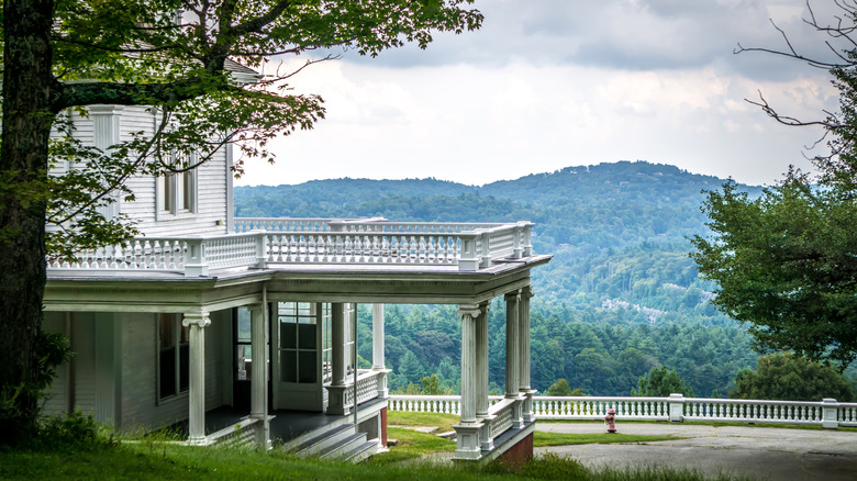 Cone Manor on a cloudy day in Blowing Rock, North Carolina